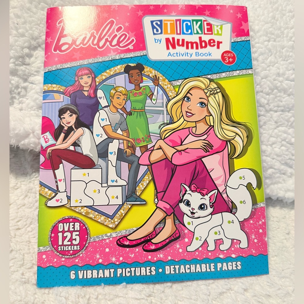 Barbie Fashion Sticker Activity Book - Pink and Blue